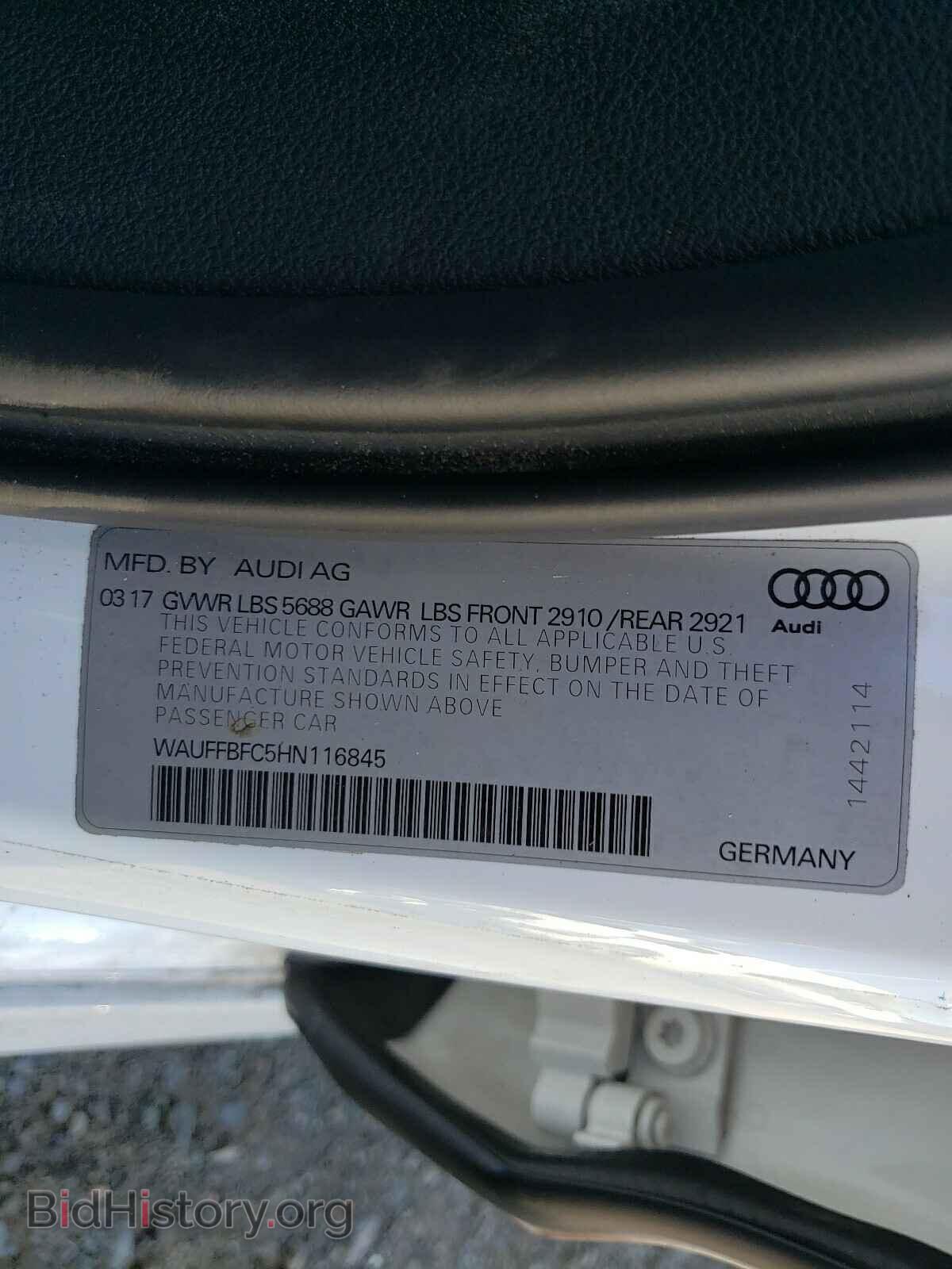 2017 AUDI S6/RS6 - VIN: WAUFFBFC5HN116845 - Фото 9