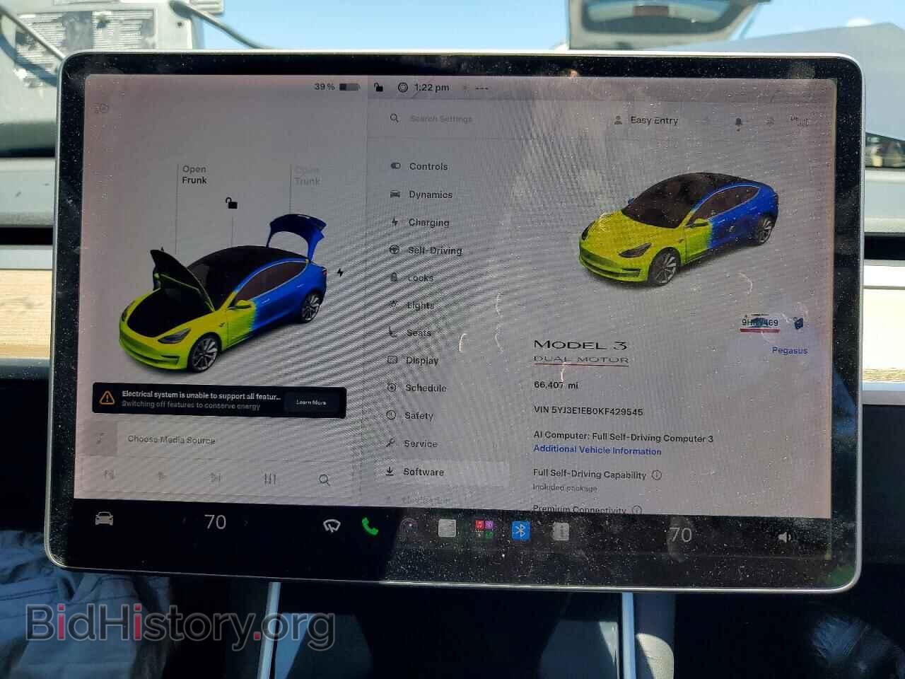 2019 TESLA MODEL 3 - VIN: 5YJ3E1EB0KF429545 - Photo 9