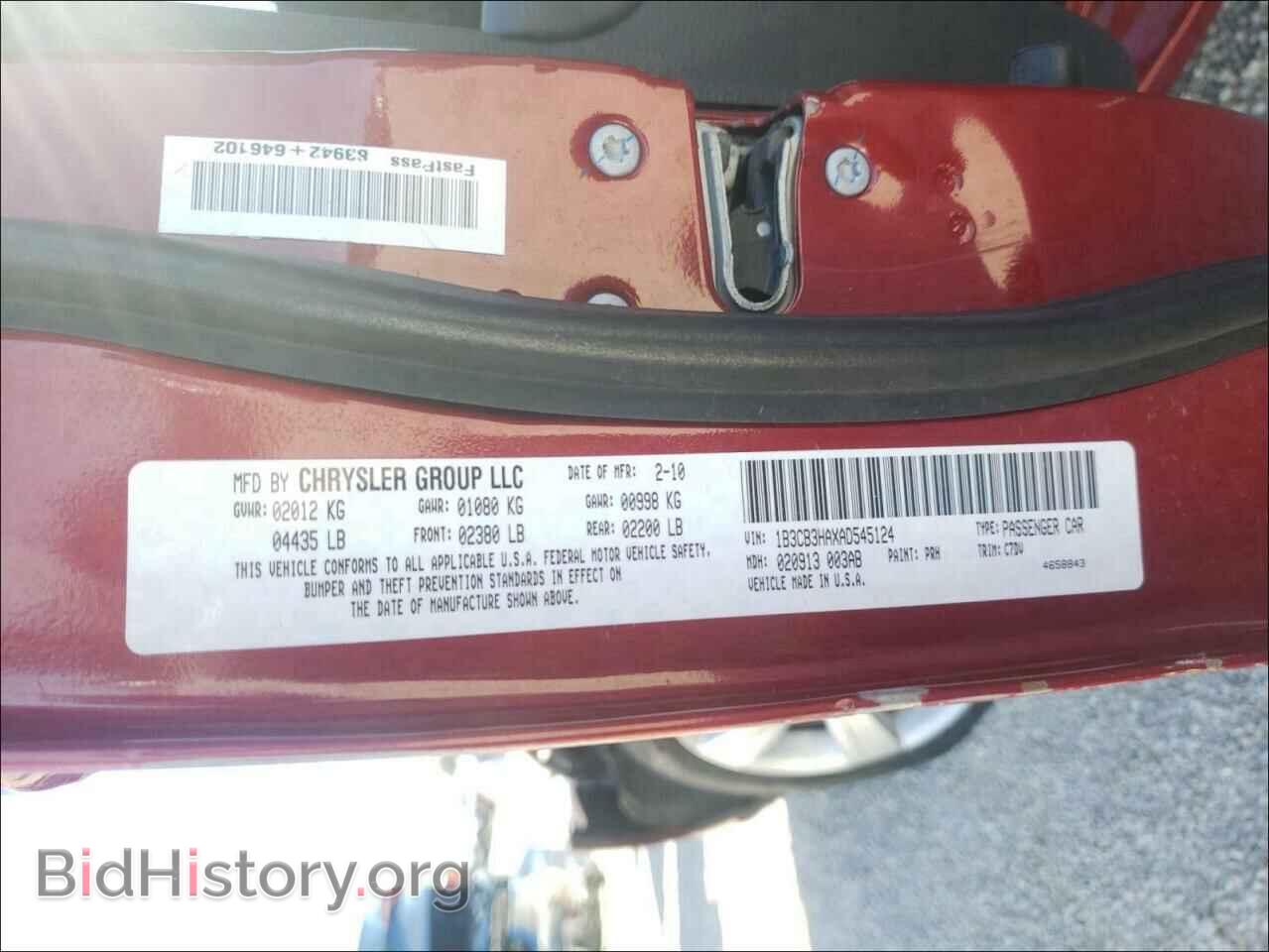2010 DODGE CALIBER - VIN: 1B3CB3HAXAD545124 - Фото 10