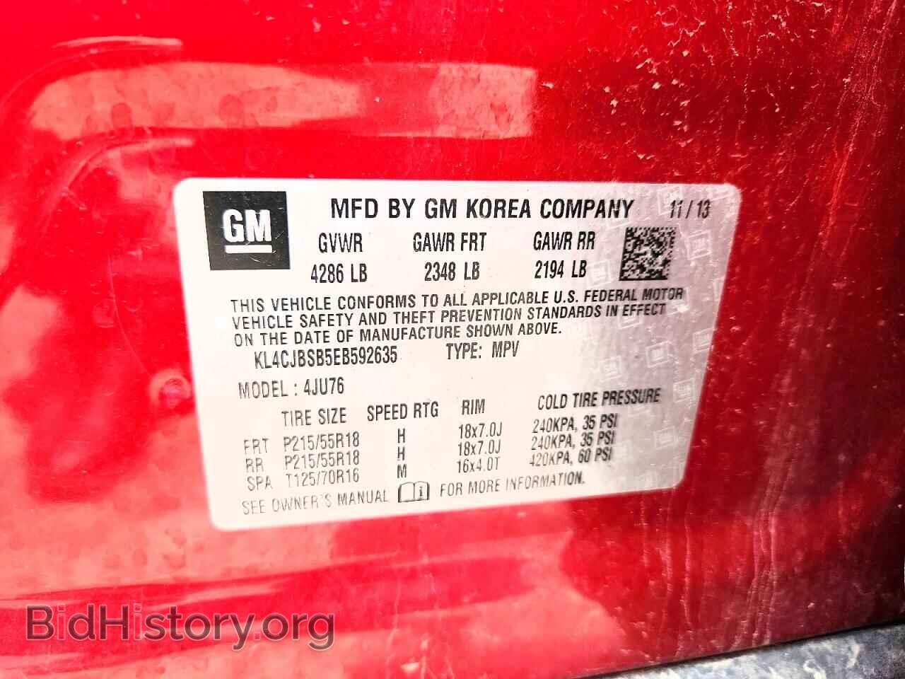 2014 BUICK ENCORE - VIN: KL4CJBSB5EB592635 - Photo 12
