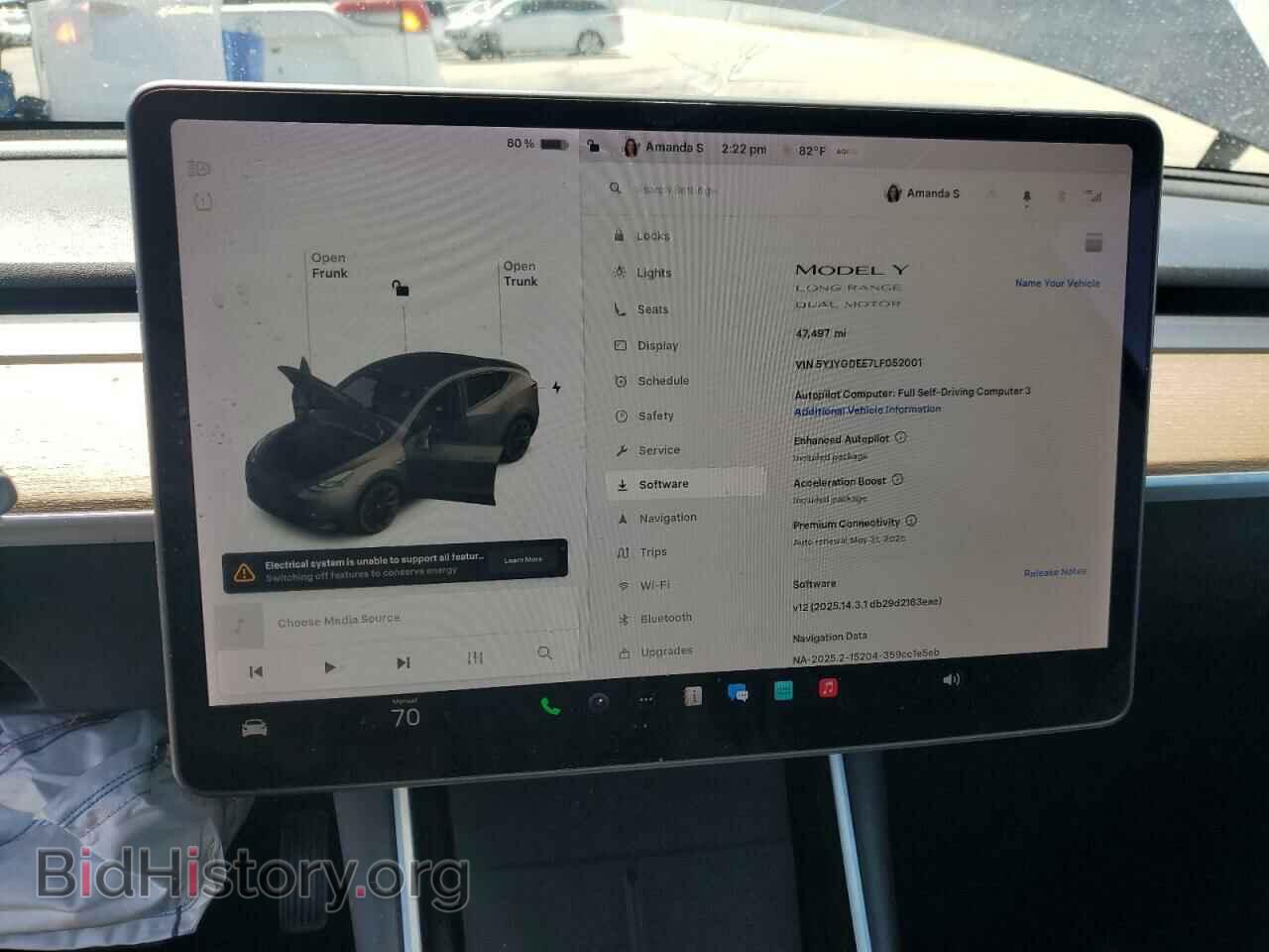 2020 TESLA MODEL Y - VIN: 5YJYGDEE7LF052001 - Фото 9