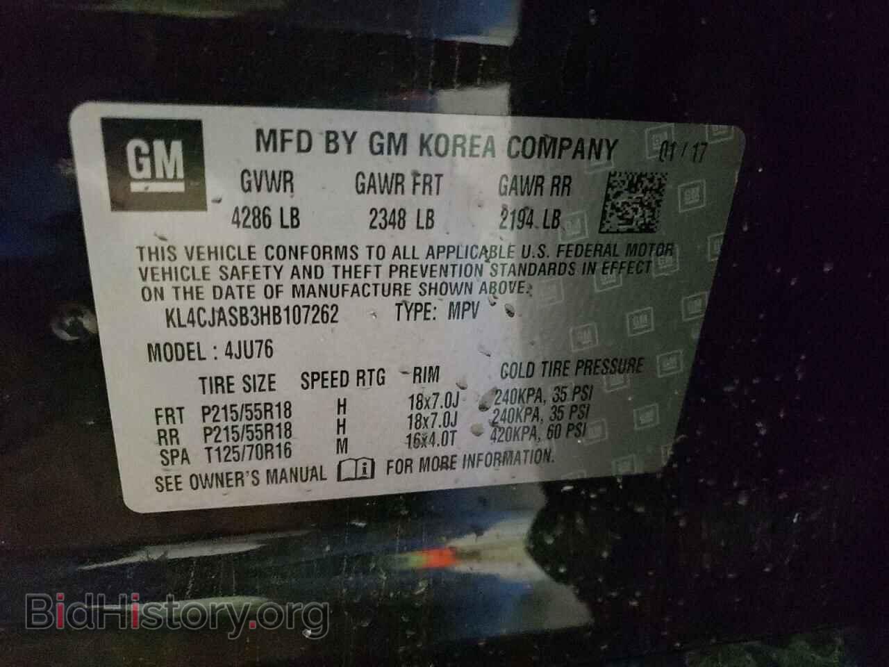 2017 BUICK ENCORE - VIN: KL4CJASB3HB107262 - Photo 13
