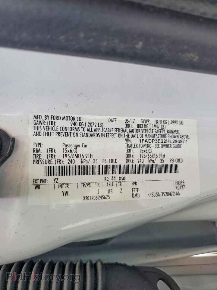 2017 FORD FOCUS - VIN: 1FADP3E22HL294977 - Photo 12