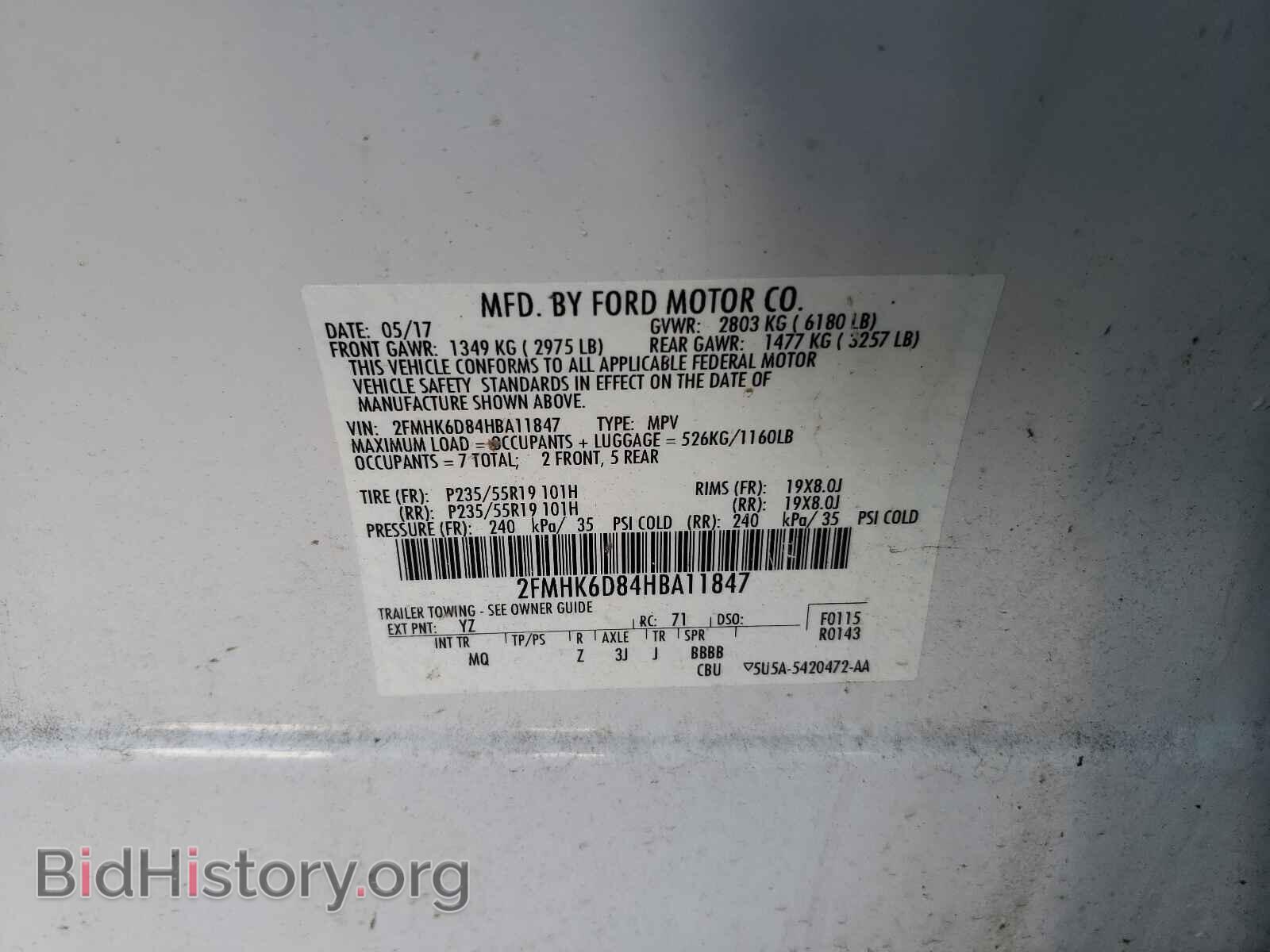 2017 FORD FLEX - VIN: 2FMHK6D84HBA11847 - Photo 10