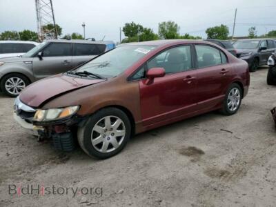2010 Honda CIVIC LX, бордовый — VIN 19XFA1F54AE058475, Copart