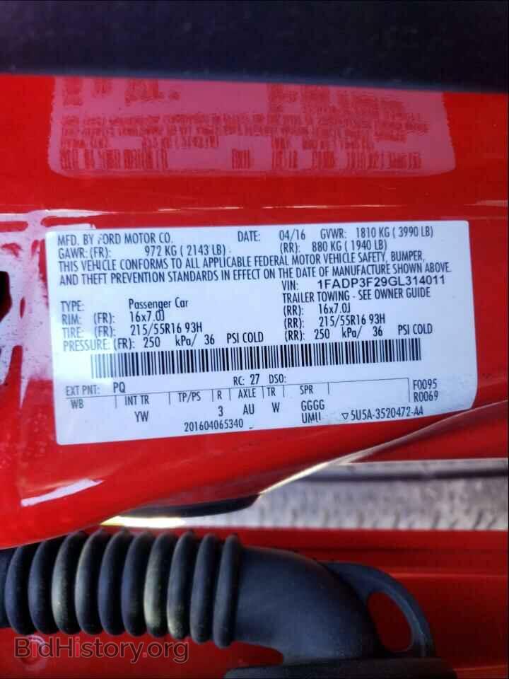 2016 FORD FOCUS - VIN: 1FADP3F29GL314011 - Photo 10