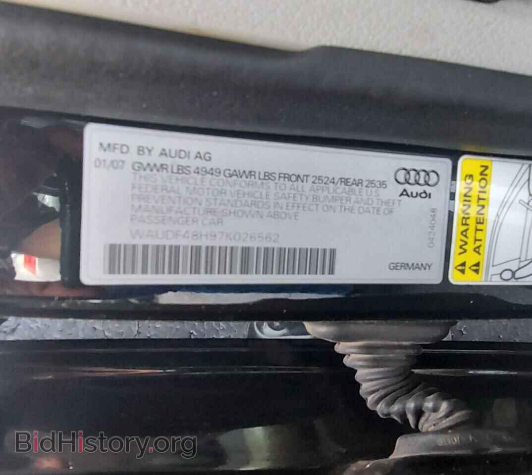 2007 AUDI A4 - VIN: WAUDF48H97K026562 - Фото 10