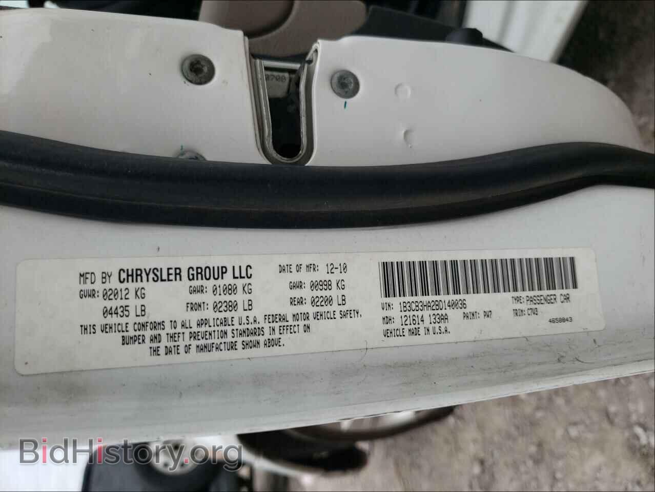 2011 DODGE CALIBER - VIN: 1B3CB3HA2BD140036 - Photo 10