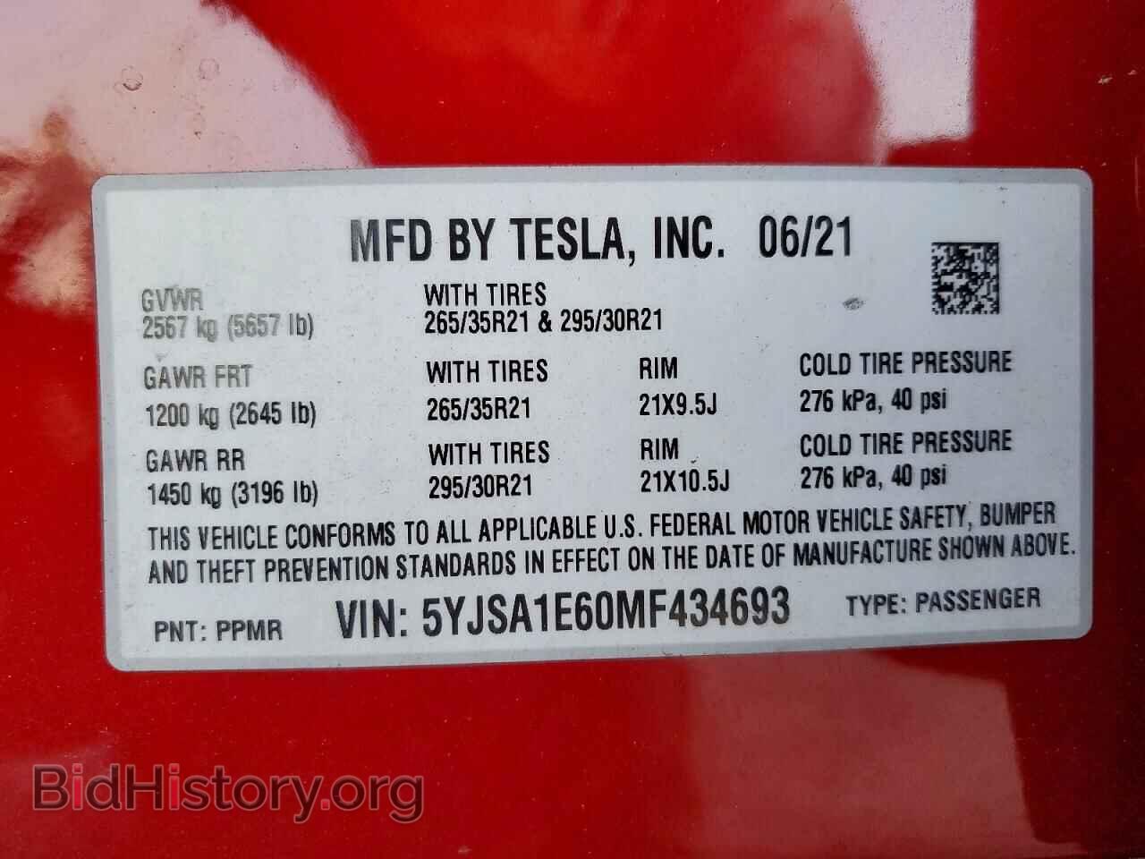 2021 TESLA MODEL S - VIN: 5YJSA1E60MF434693 - Photo 13