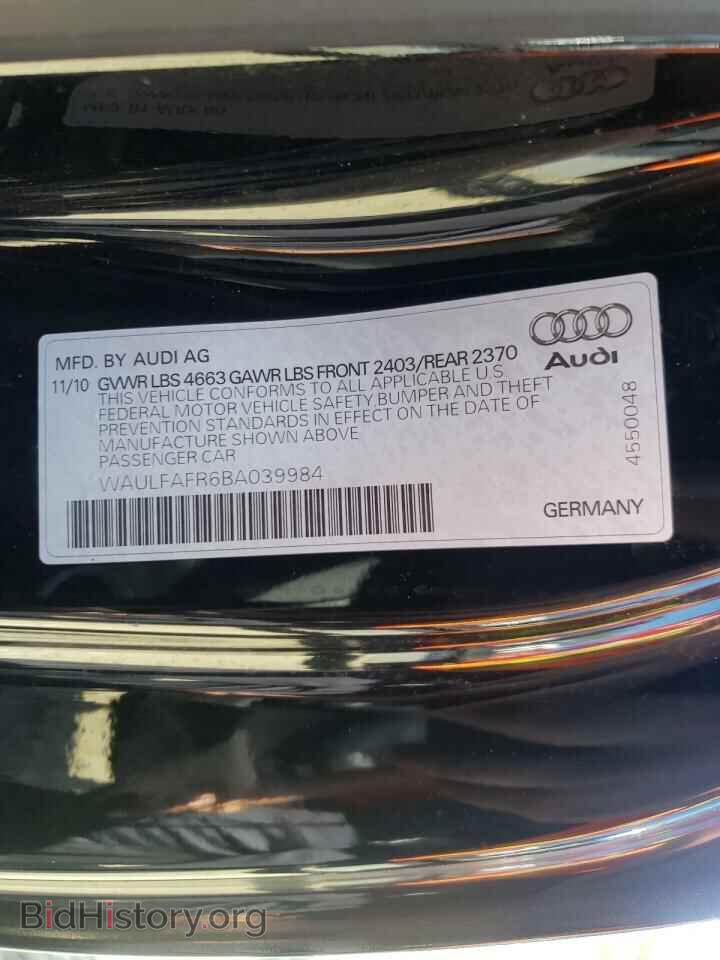2011 AUDI A5 - VIN: WAULFAFR6BA039984 - Фото 10