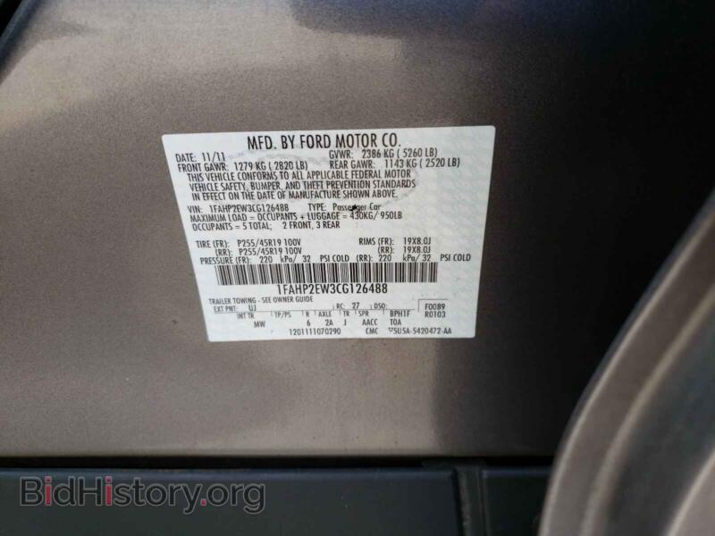 2012 Ford TAURUS (VIN 1FAHP2EW3CG126488) — фото 10 из 10