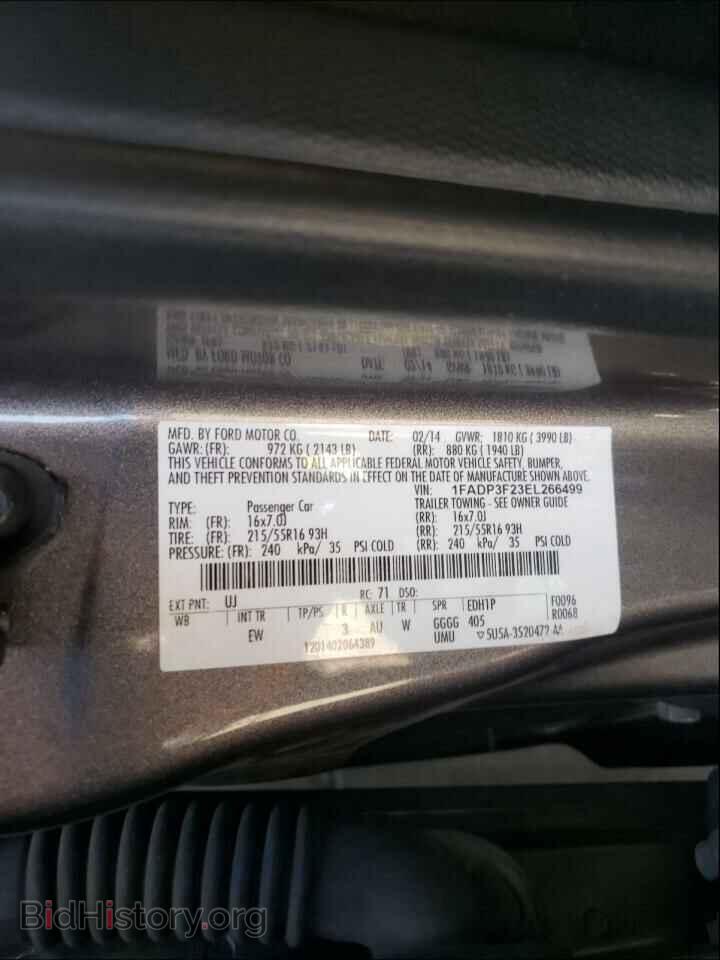 2014 FORD FOCUS - VIN: 1FADP3F23EL266499 - Фото 10