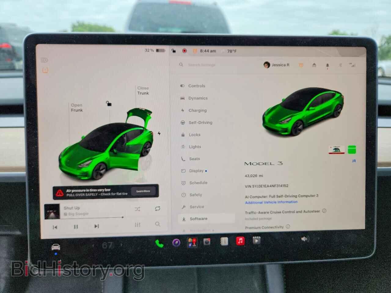 2022 TESLA MODEL 3 - VIN: 5YJ3E1EA4NF314152 - Фото 9
