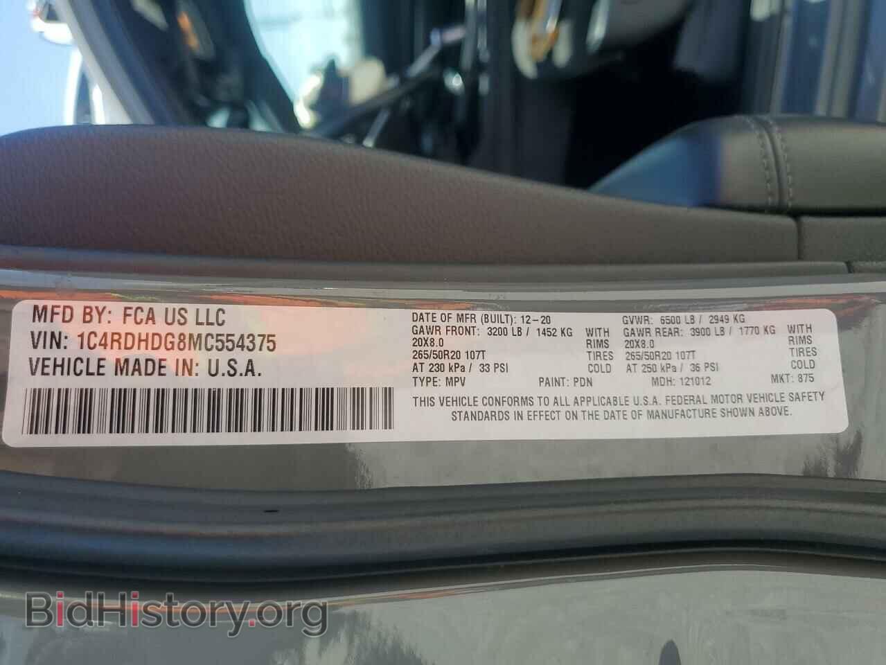2021 DODGE DURANGO - VIN: 1C4RDHDG8MC554375 - Photo 13