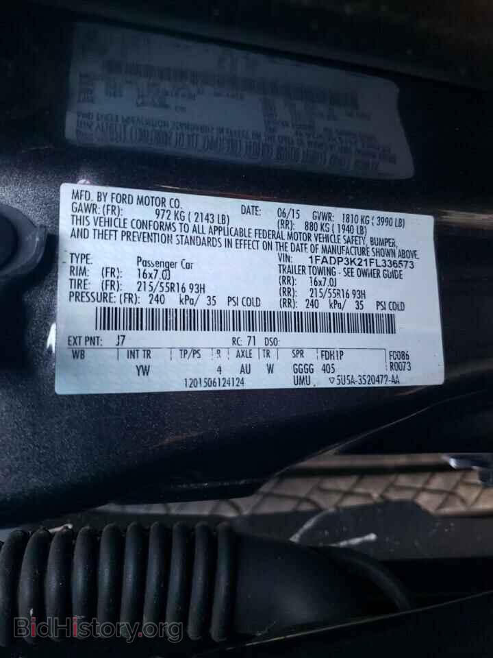 2015 FORD FOCUS - VIN: 1FADP3K21FL336573 - Фото 10