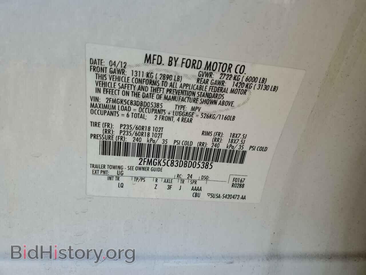 2013 FORD FLEX - VIN: 2FMGK5C83DBD05385 - Photo 10
