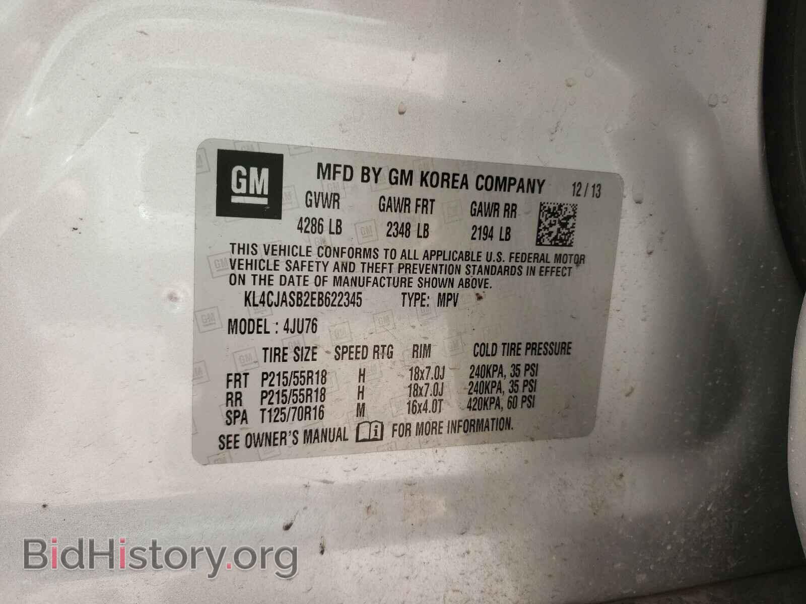 2014 BUICK ENCORE - VIN: KL4CJASB2EB622345 - Photo 10