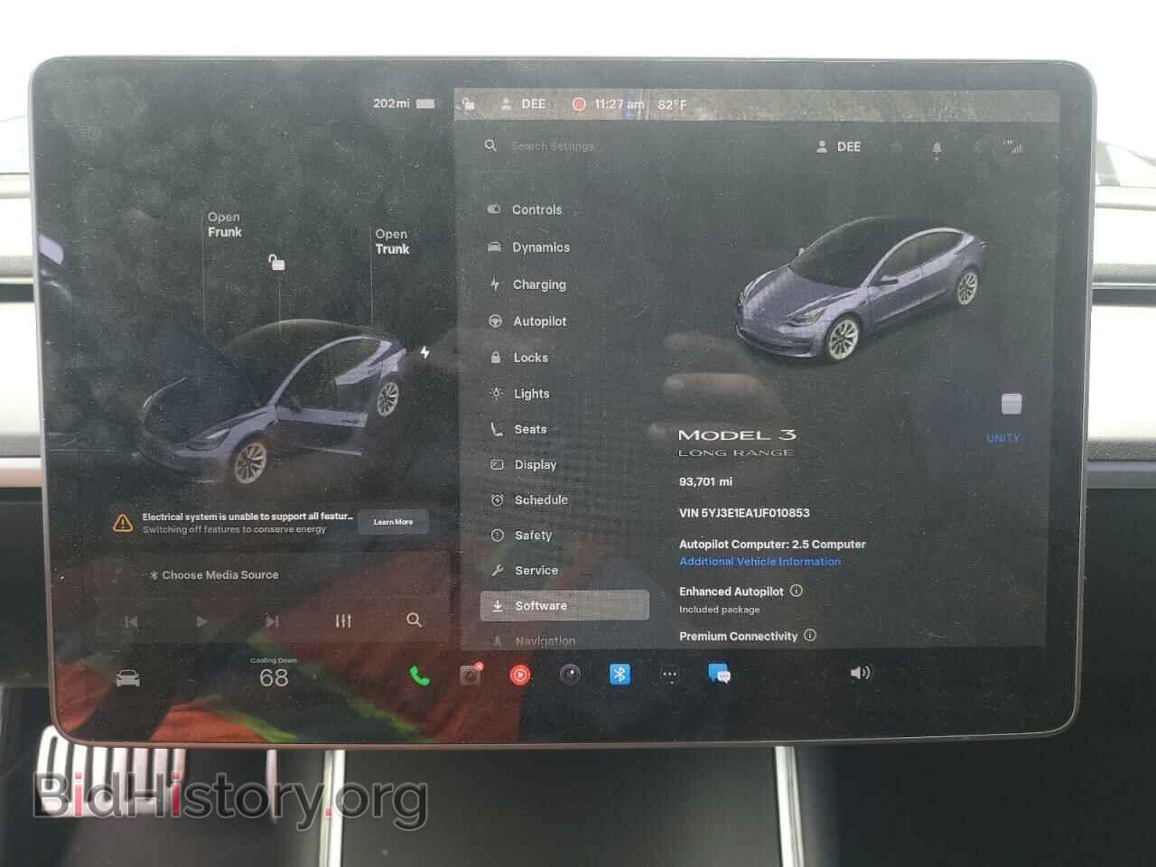 2018 TESLA MODEL 3 - VIN: 5YJ3E1EA1JF010853 - Фото 9