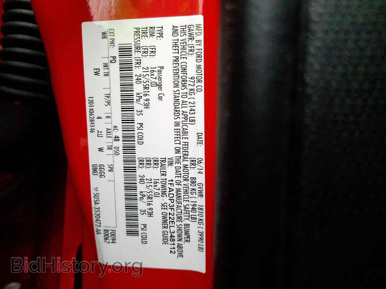 2014 FORD FOCUS SE - VIN: 1FADP3F22EL348112 - Фото 10
