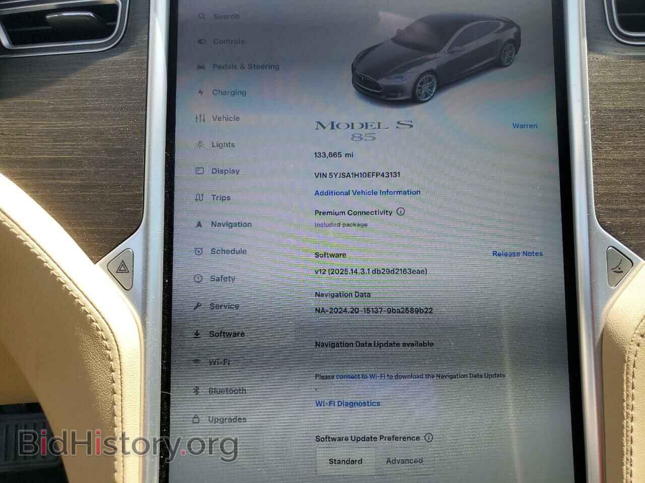 2014 TESLA MODEL S - VIN: 5YJSA1H10EFP43131 - Photo 9