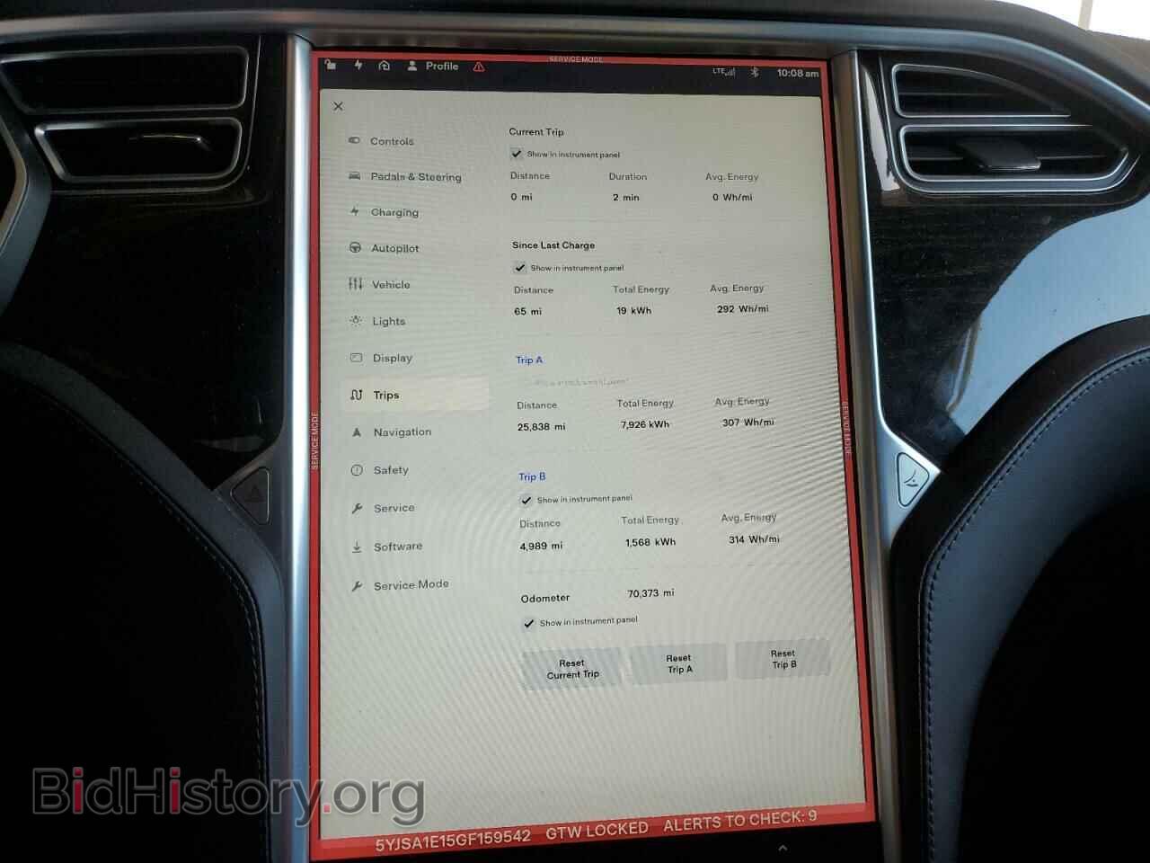 2016 TESLA MODEL S - VIN: 5YJSA1E15GF159542 - Photo 9