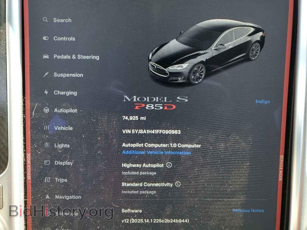 2015 TESLA MODEL S - VIN: 5YJSA1H41FF090983 - Фото 9