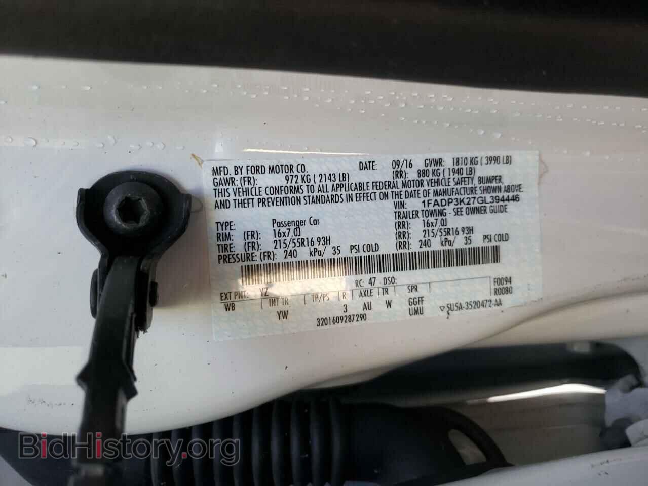 2016 FORD FOCUS - VIN: 1FADP3K27GL394446 - Фото 10