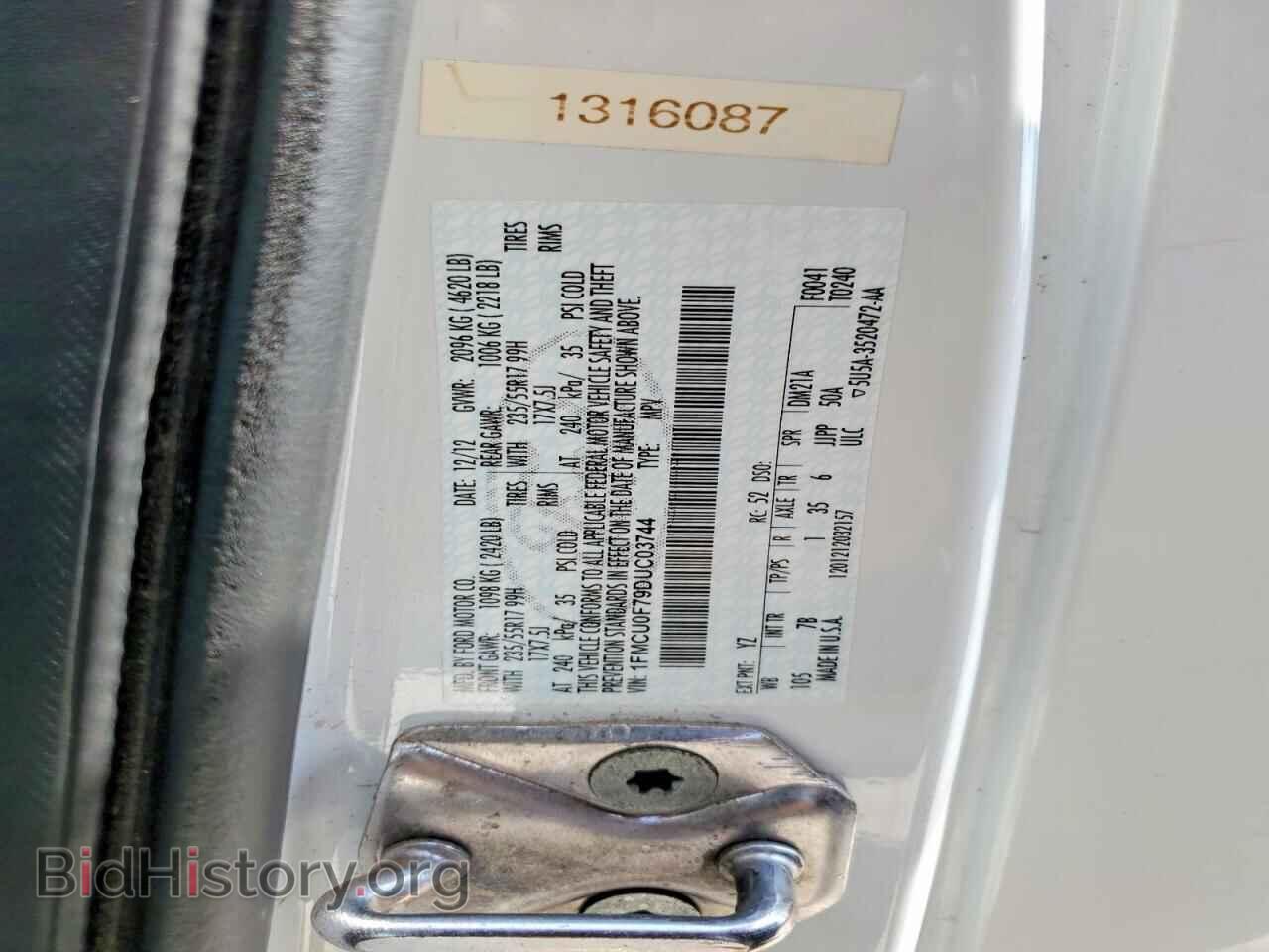 2013 FORD ESCAPE - VIN: 1FMCU0F79DUC03744 - Фото 14