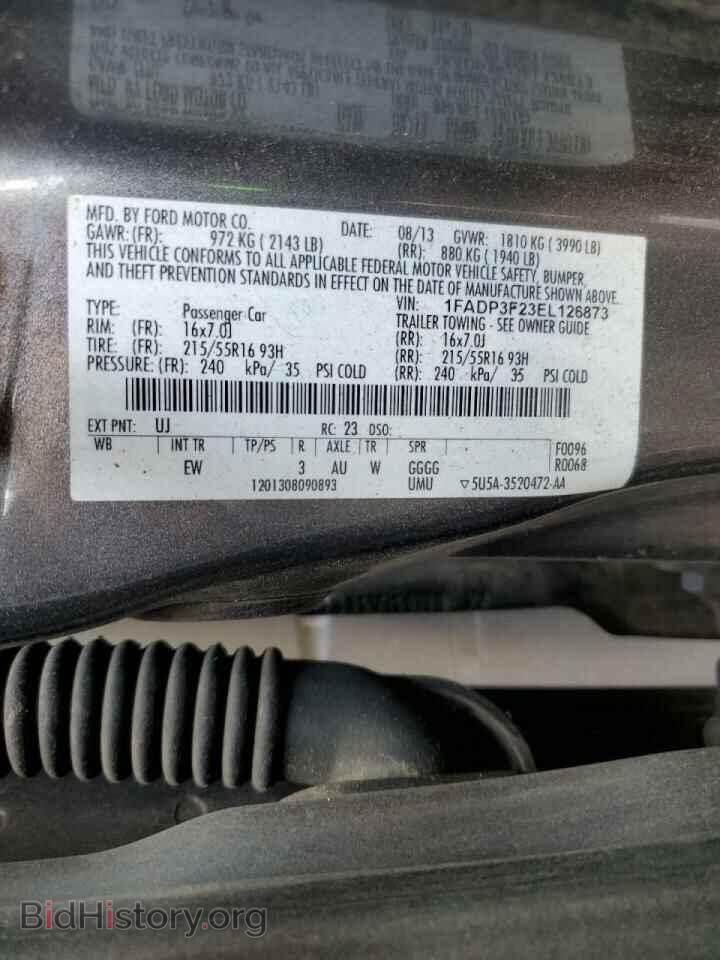 2014 FORD FOCUS - VIN: 1FADP3F23EL126873 - Фото 12