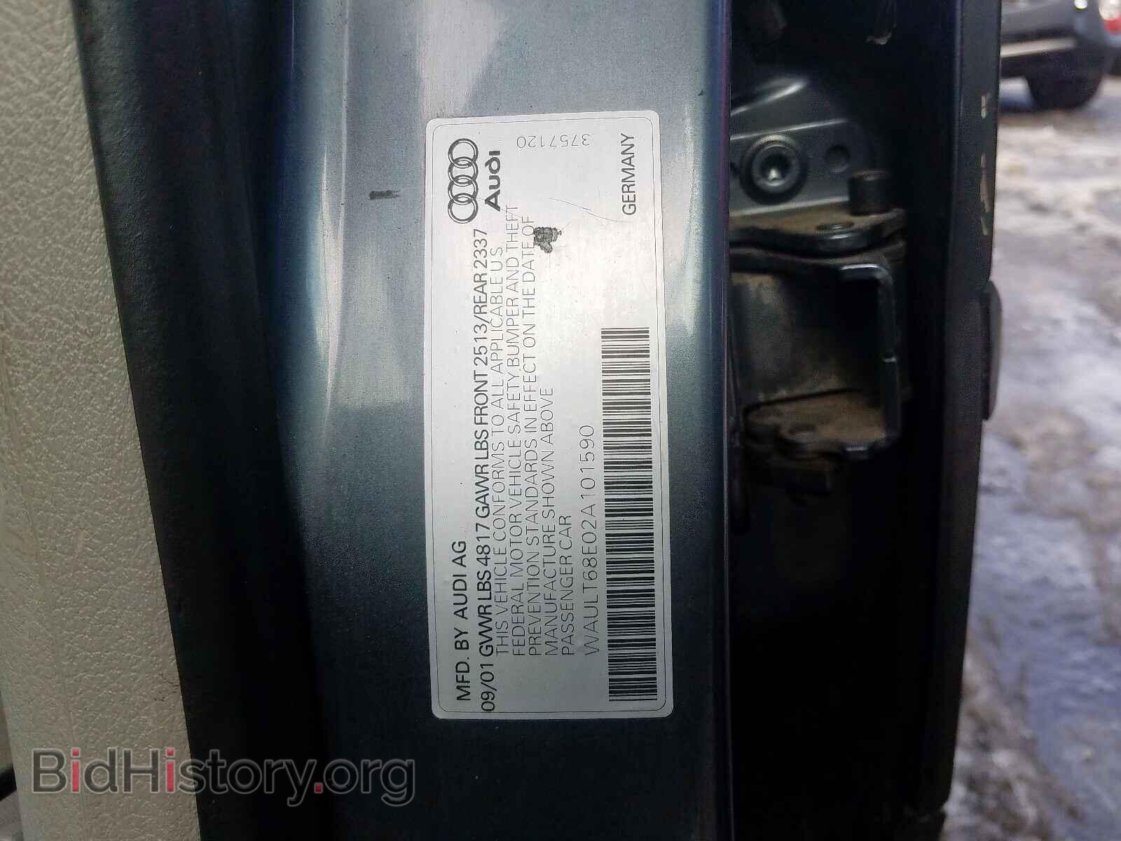 2002 AUDI A4 - VIN: WAULT68E02A101590 - Photo 10