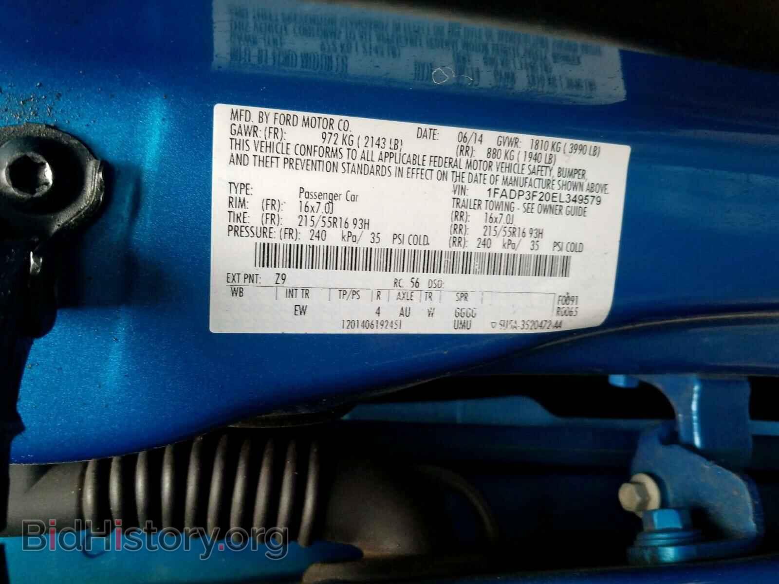 2014 FORD FOCUS SE - VIN: 1FADP3F20EL349579 - Фото 10