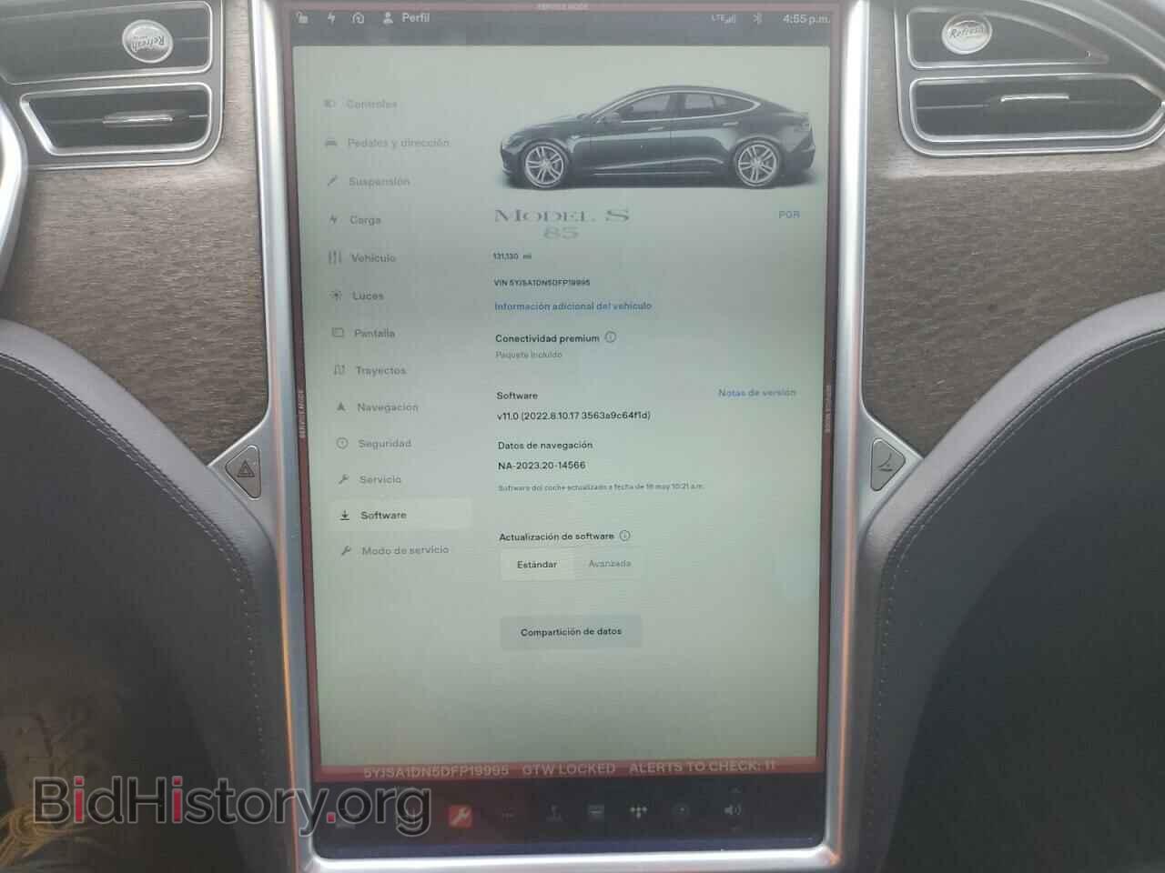 2013 TESLA MODEL S - VIN: 5YJSA1DN5DFP19995 - Photo 9