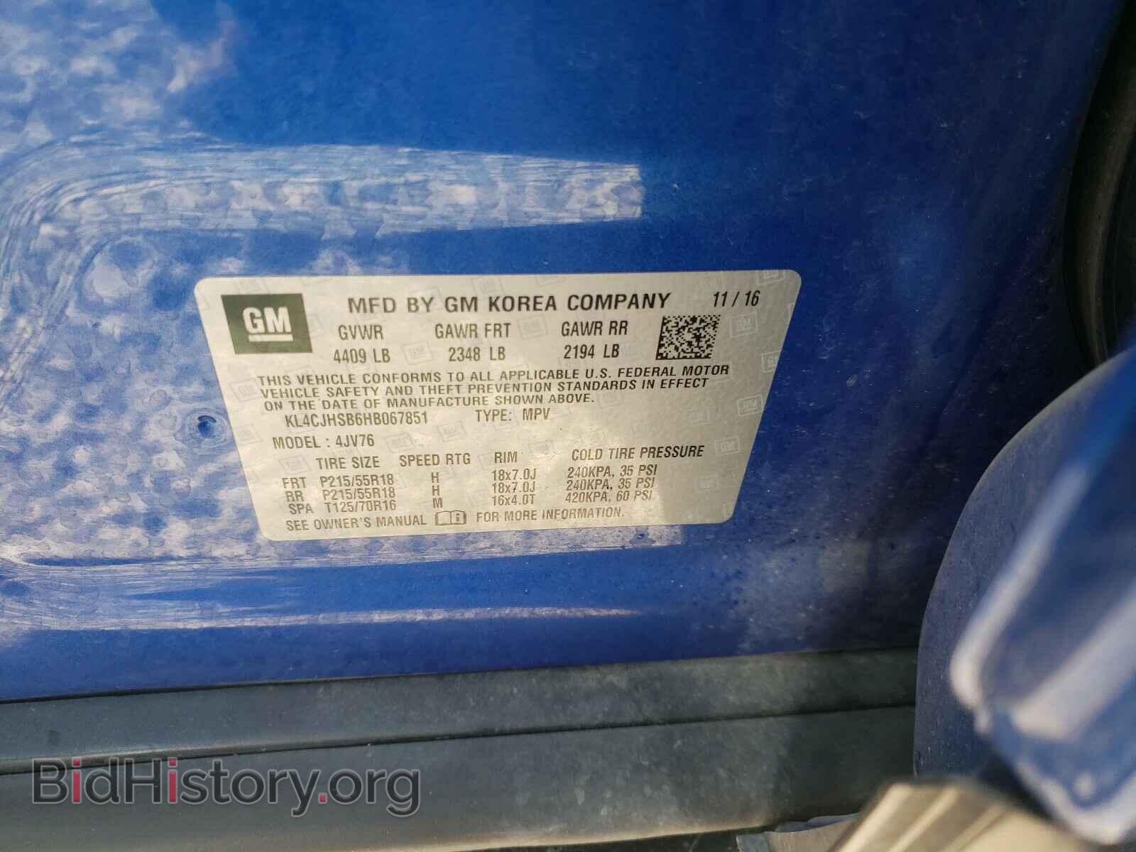 2017 BUICK ENCORE - VIN: KL4CJHSB6HB067851 - Photo 10