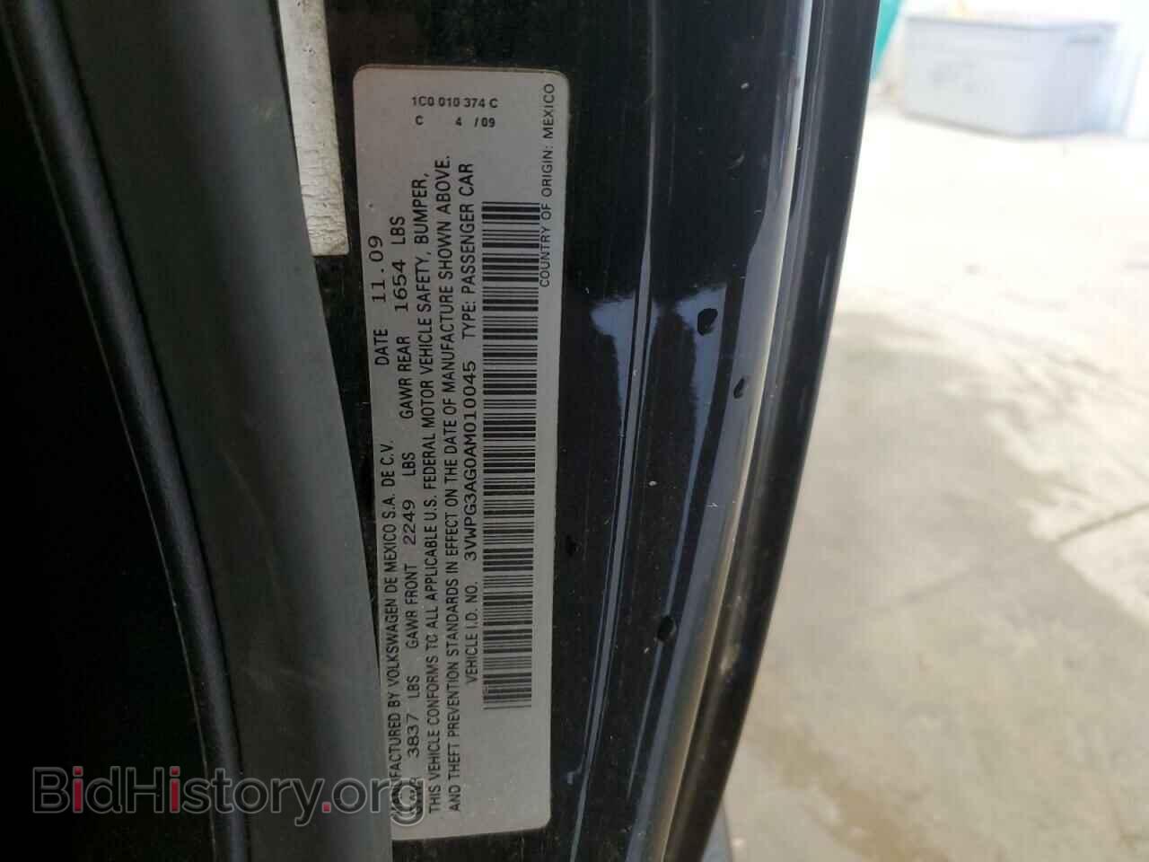 2010 VOLKSWAGEN BEETLE - VIN: 3VWPG3AG0AM010045 - Фото 12
