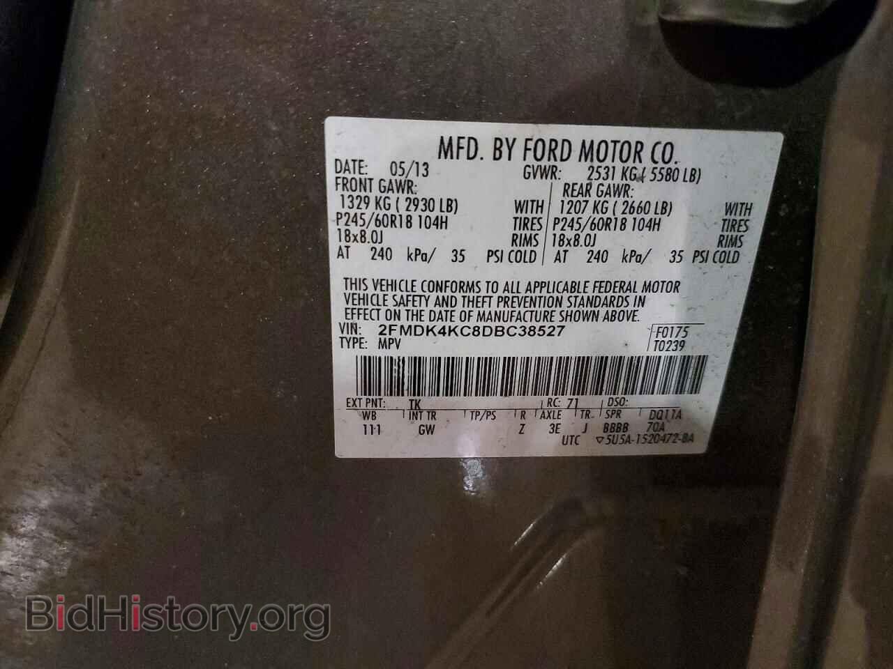 2013 FORD EDGE - VIN: 2FMDK4KC8DBC38527 - Photo 13