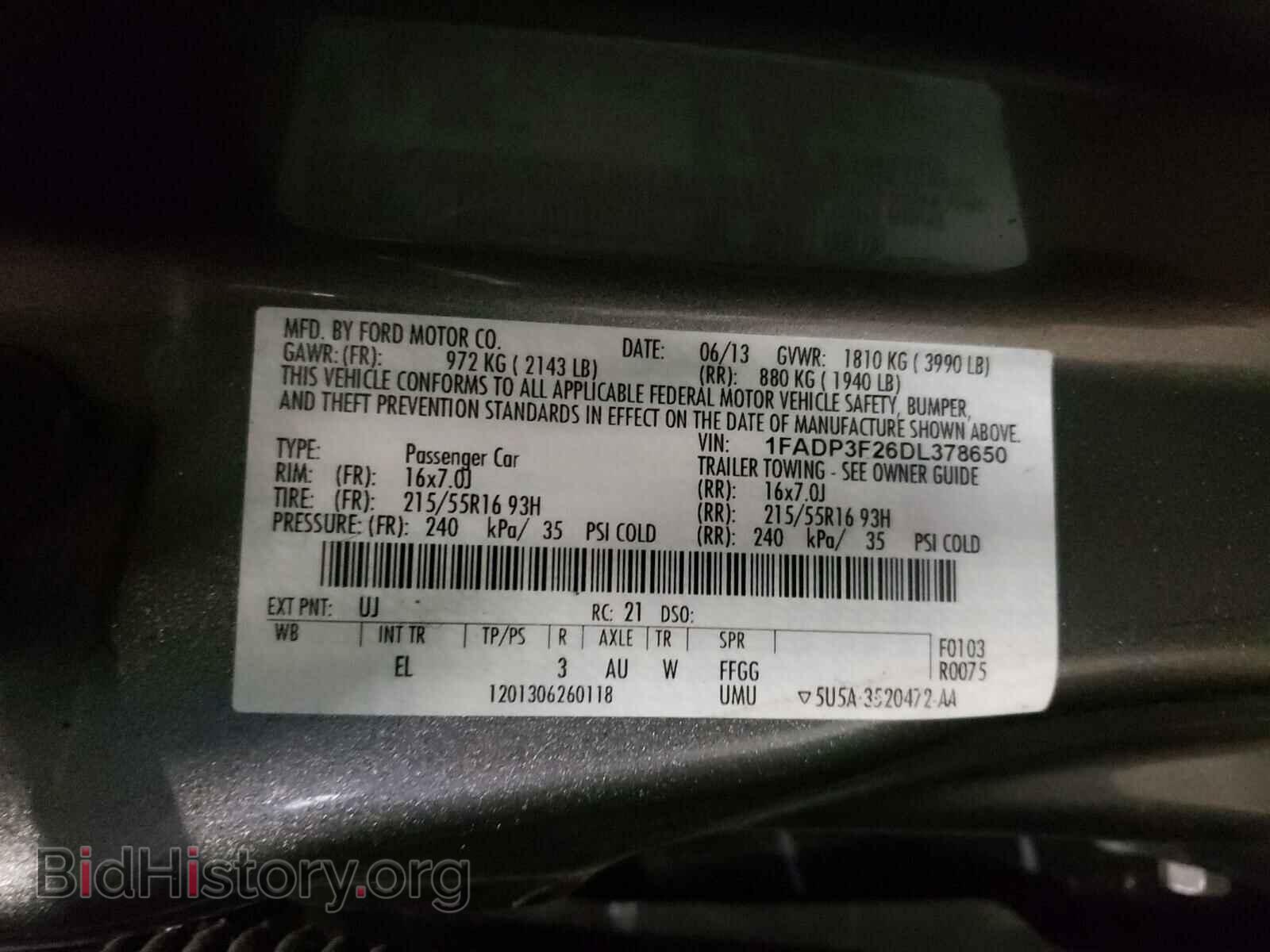2013 FORD FOCUS - VIN: 1FADP3F26DL378650 - Photo 10