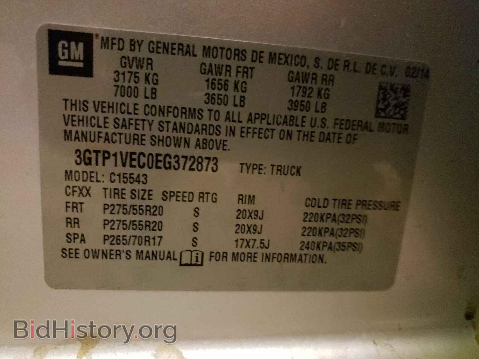 2014 GMC SIERRA - VIN: 3GTP1VEC0EG372873 - Photo 10