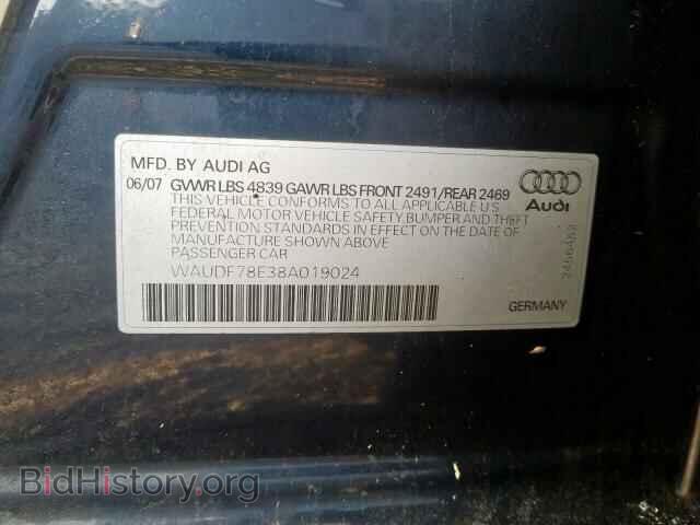 2008 AUDI A4 - VIN: WAUDF78E38A019024 - Фото 10