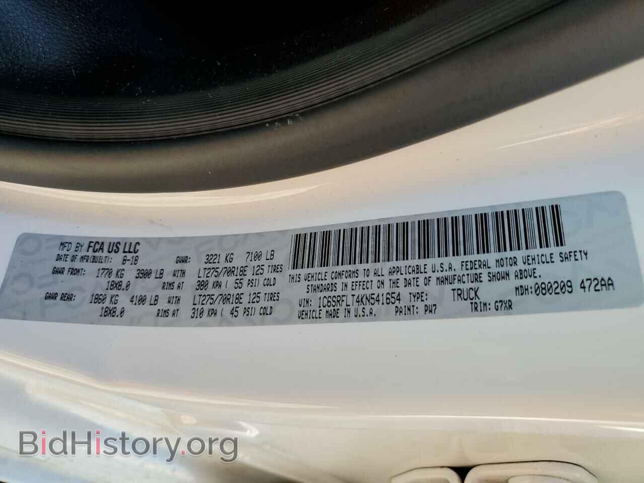 2019 RAM 1500 - VIN: 1C6SRFLT4KN541654 - Фото 10
