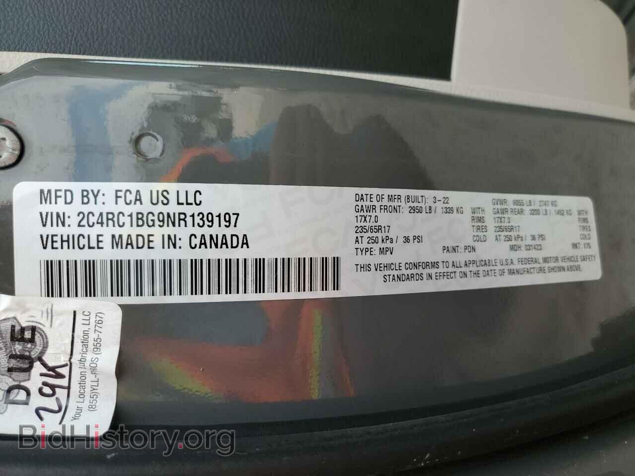 2022 CHRYSLER PACIFICA - VIN: 2C4RC1BG9NR139197 - Фото 13