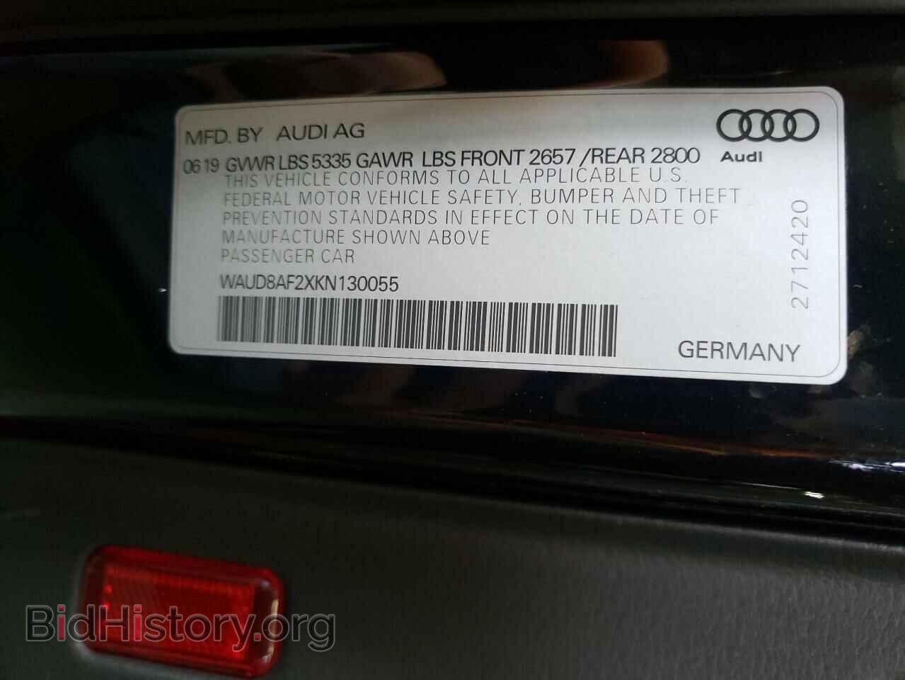 2019 AUDI A6 - VIN: WAUD8AF2XKN130055 - Фото 12