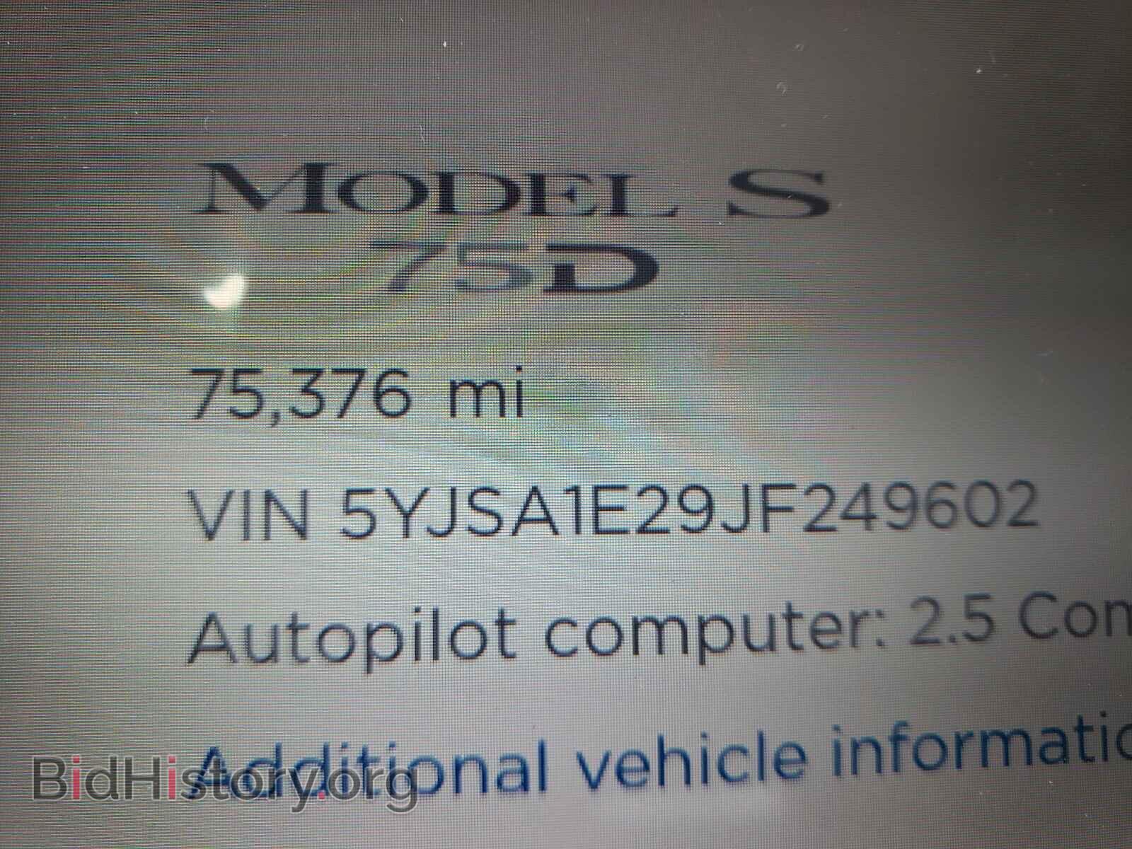 2018 TESLA MODEL S - VIN: 5YJSA1E29JF249602 - Photo 8