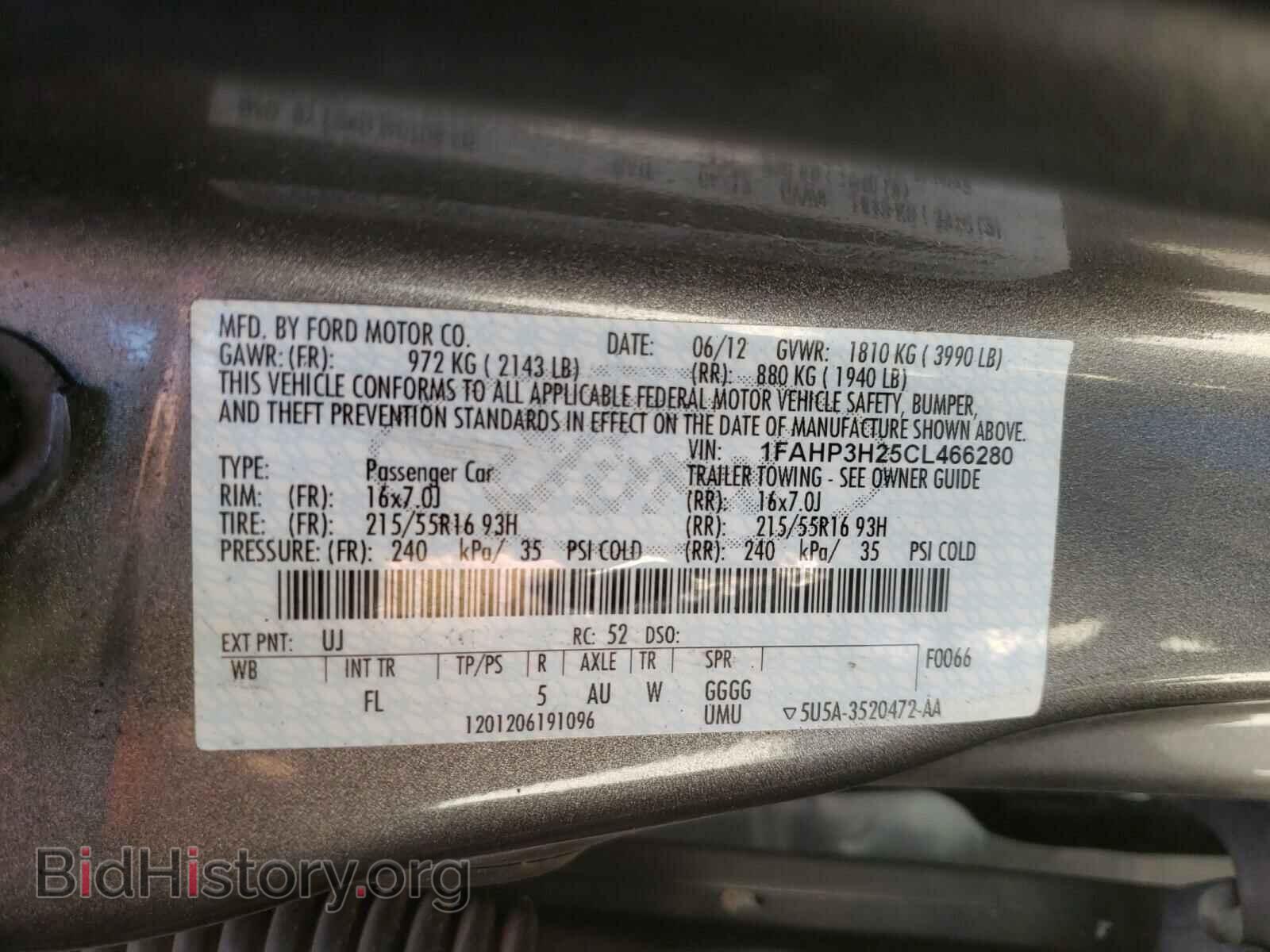 2012 FORD FOCUS - VIN: 1FAHP3H25CL466280 - Photo 10