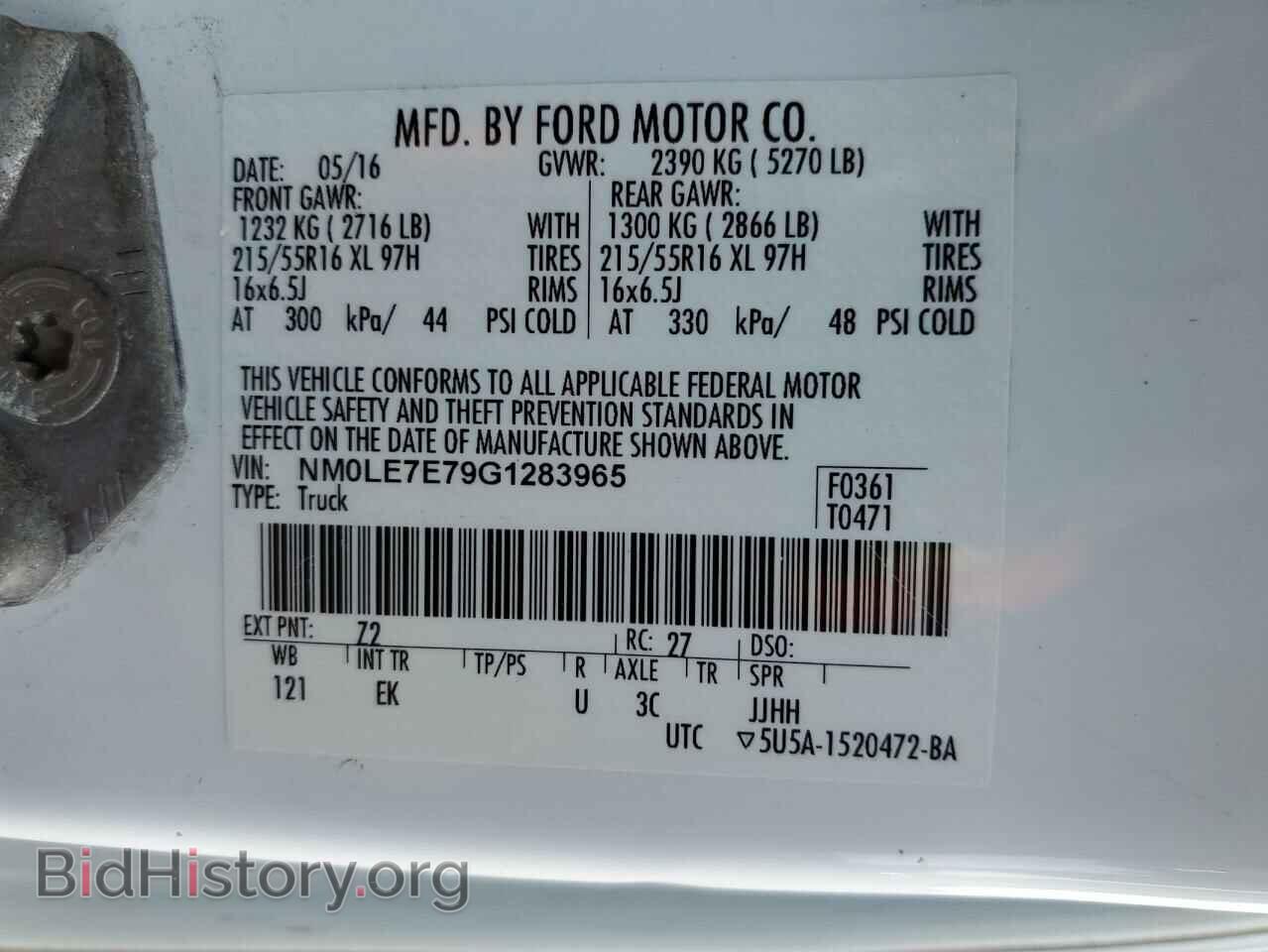 2016 FORD TRANSIT - VIN: NM0LE7E79G1283965 - Photo 13