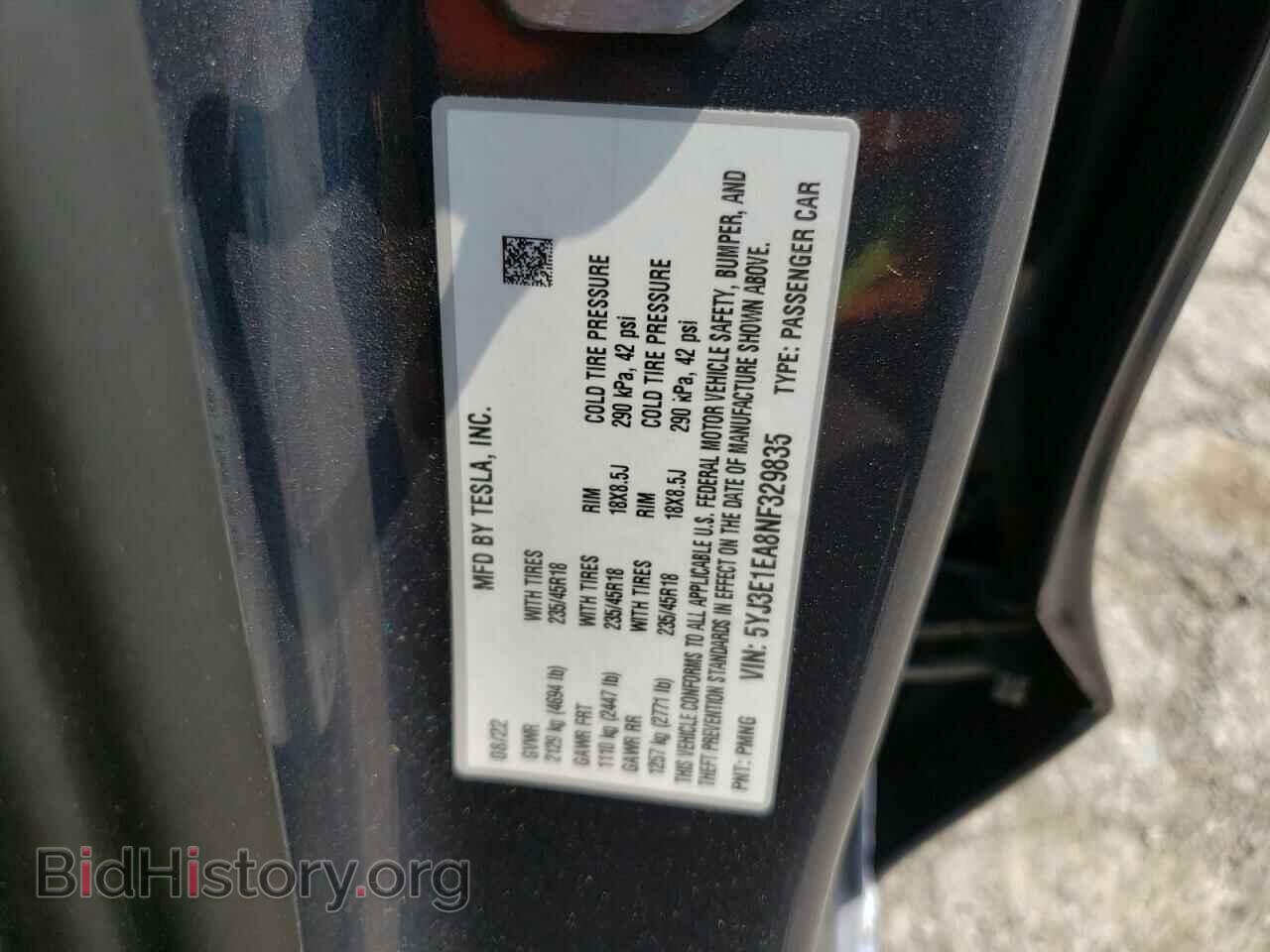 2022 TESLA MODEL 3 - VIN: 5YJ3E1EA8NF329835 - Photo 12