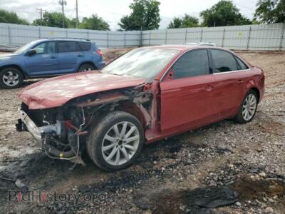 2013 Audi A4 Premium Plus, red — VIN WAUFFAFL7DN021546, Copart