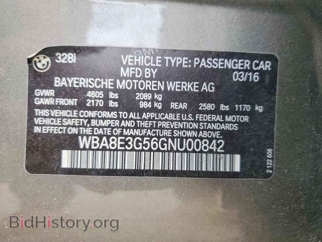 2016 BMW 3 SERIES - VIN: WBA8E3G56GNU00842 - Фото 12