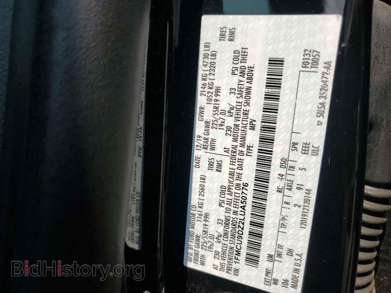 2020 FORD ESCAPE - VIN: 1FMCU9DZ2LUA50776 - Photo 13