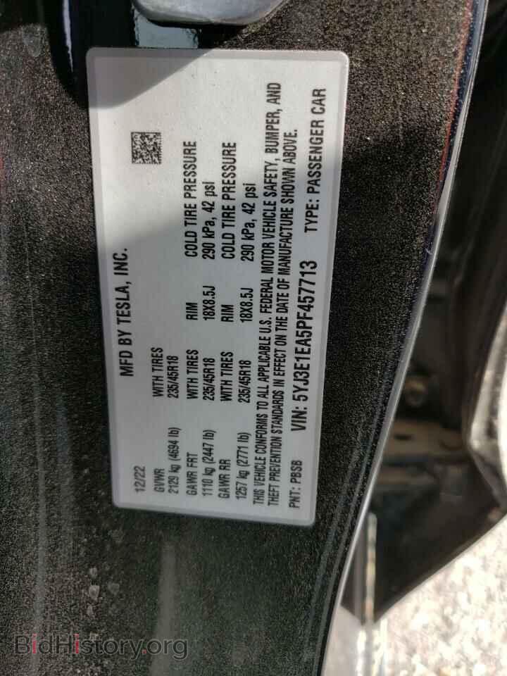 2023 TESLA MODEL 3 - VIN: 5YJ3E1EA5PF457713 - Фото 12