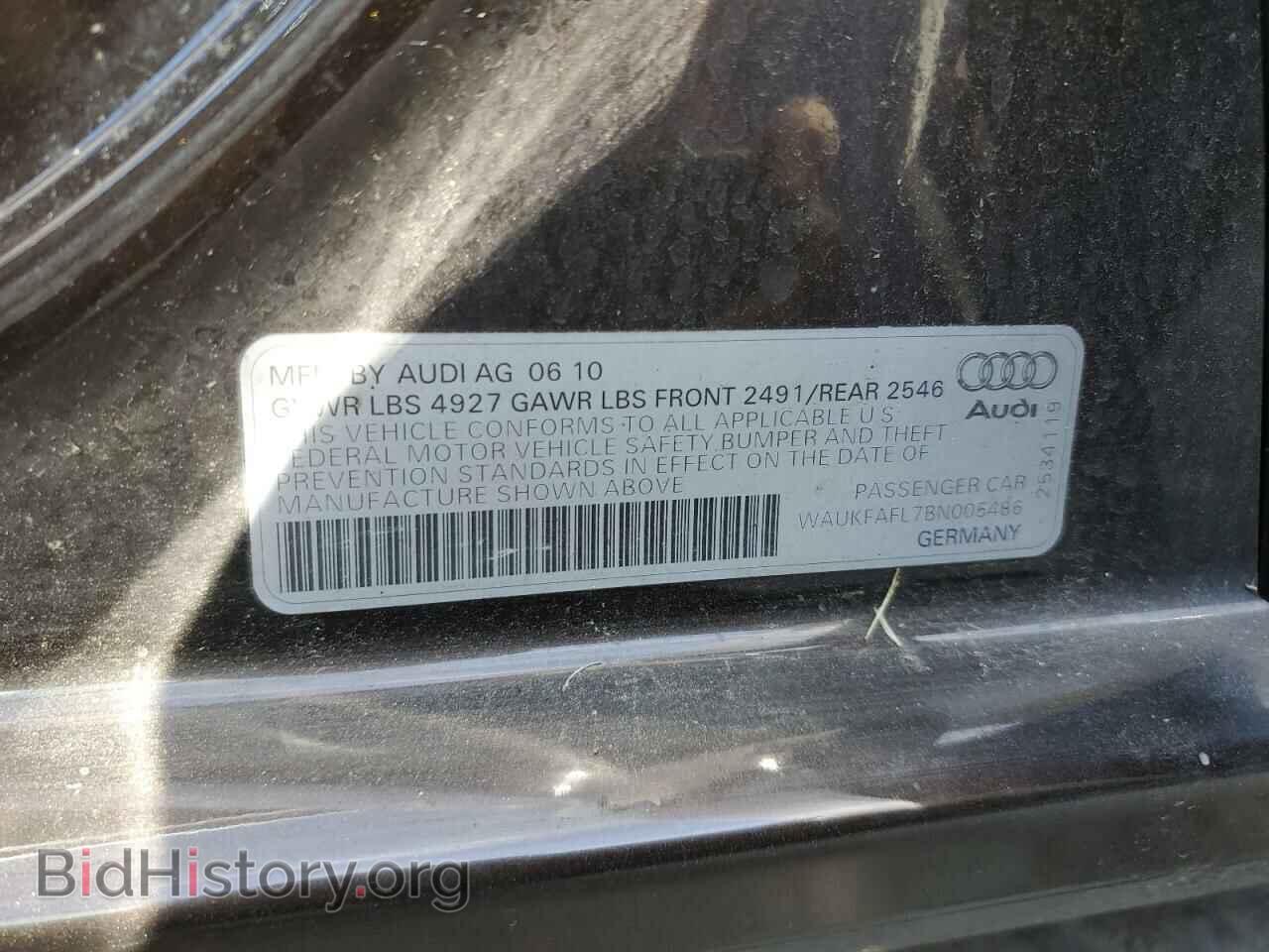 2011 AUDI A4 - VIN: WAUKFAFL7BN005486 - Фото 12